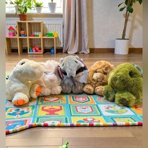 Vintage Puffkins Lot Of 5 Swibco Plushes With Tags
